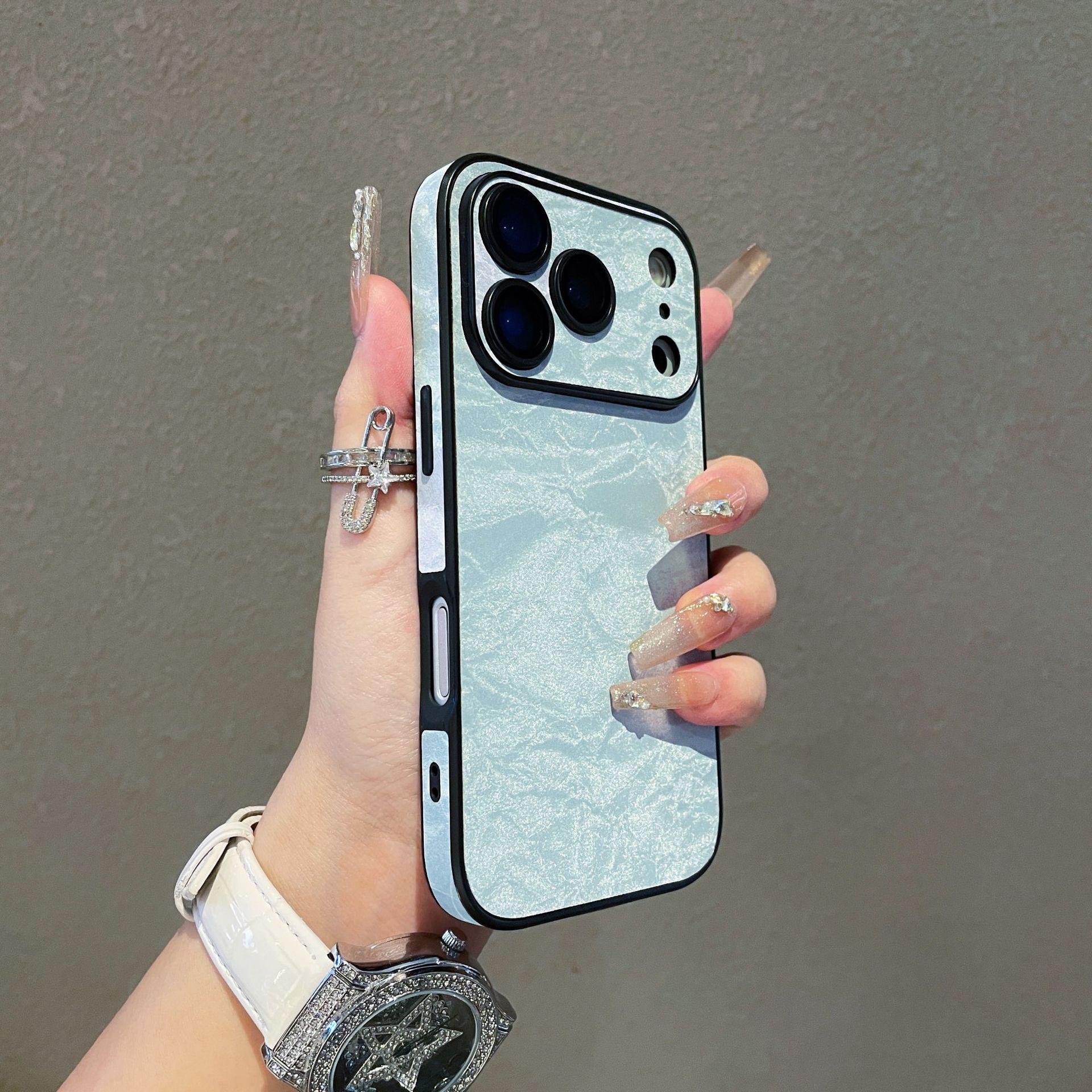 

Snow Mountain Synthetic Leather iPhone 17 Lens Film Case for Apple 16PROMAX - Full Coverage Drop-proof Protection iPhone 17 Air