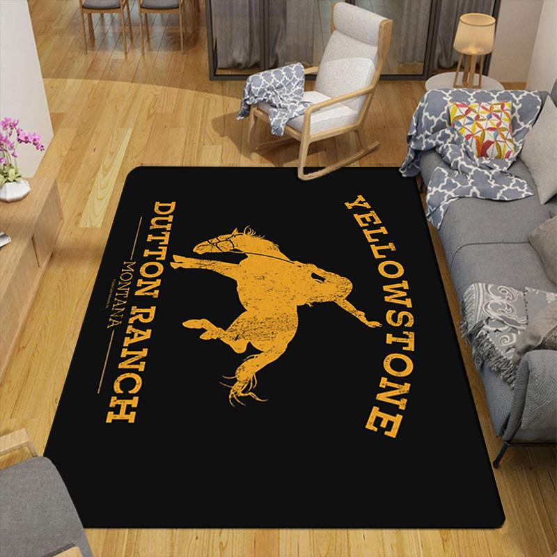 Yellowstone Ranch Rug Floor Mat for Living Room or Bedroom Soft and Comfortable Carpet a Gift for Birthday and Holiday.