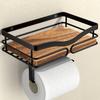 In-Stock Wall-Mounted Toilet Paper Holder for Bathroom & Hotel, Multi-Purpose Floating Shelf for Home Toilet, Roll Paper Storage