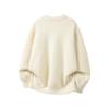 Men's Faux Mink Fur Knit Sweater, Retro-Style, Solid Color, Round Neck, Spring Fashion.