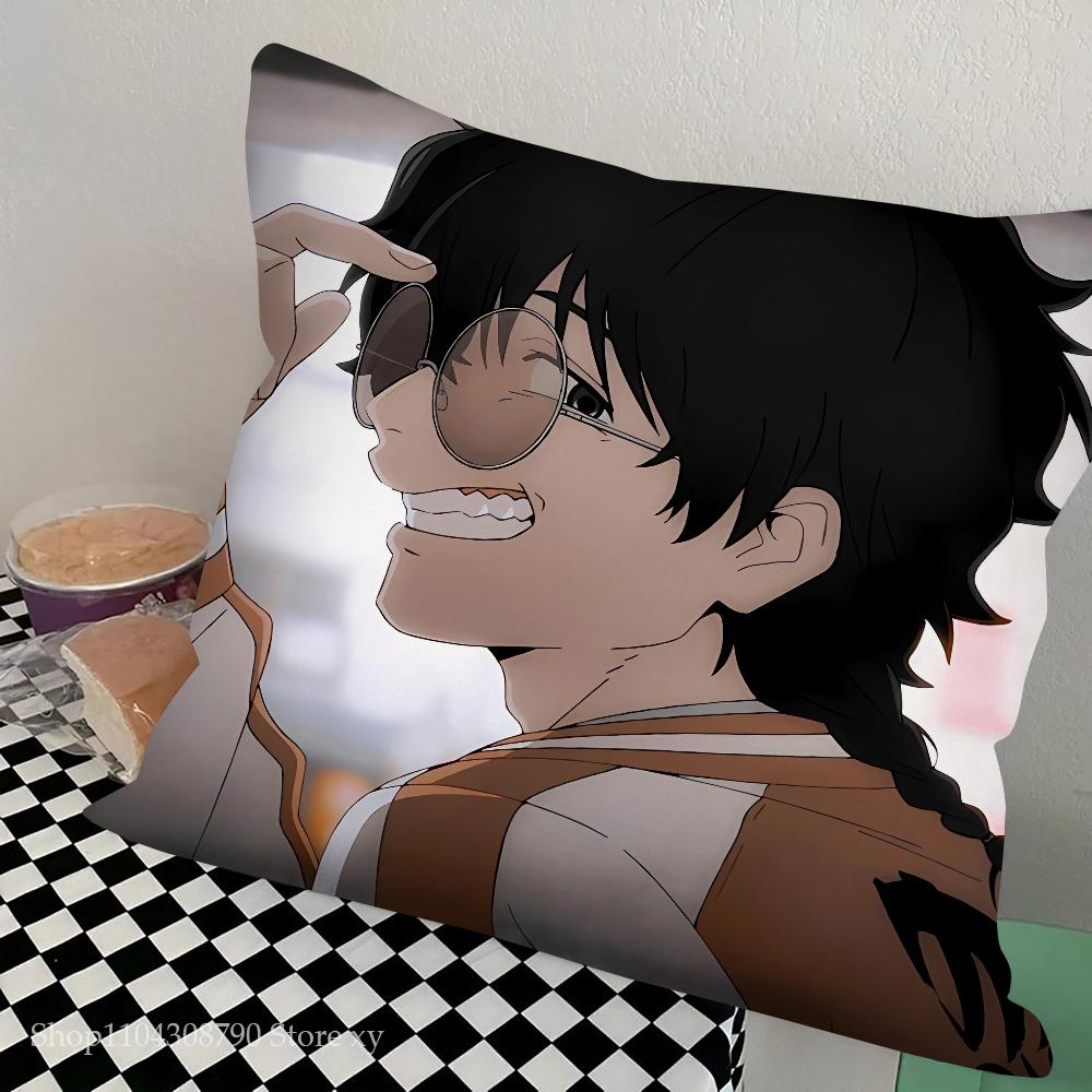 

W-WIND B-BREAKER Animation Pillow Case Square Pillow Bedroom Sofa Leisure Comfort Cushion Car Living Room Home Decoration 16x16Inch