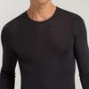 Hanro Woolen Silk Long Sleeve Undershirt  Anthracite 73402 