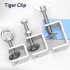 Galvanized Carbon Steel Tiger Clamp Multiple Shapes Open Height 20-130Mm Thickened Material Fixed Fixture Clamping Device