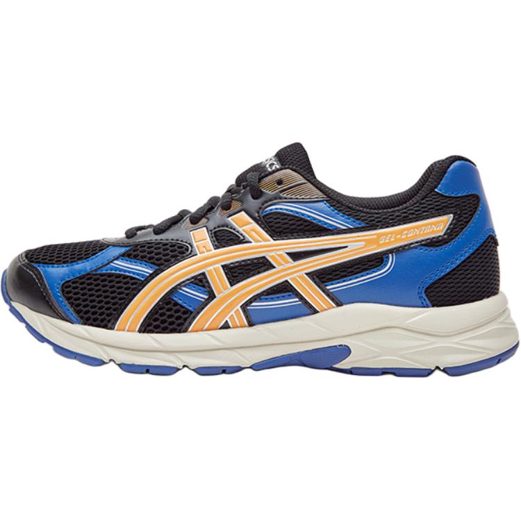 Asics Gel-Contana GS Synthetic Leather Fabric Comfortable Versatile Low-Top Running Shoes Unisex sneaker Black Blue 1014A371-002