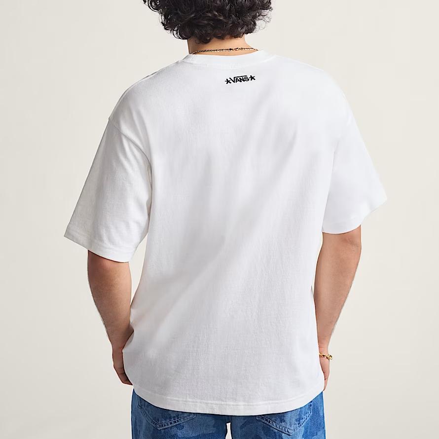 Vans X Atiba Collaboration Soft Comfortable Simple Round Neck Short Sleeve T-Shirt Unisex Tops VN000QJPWHT