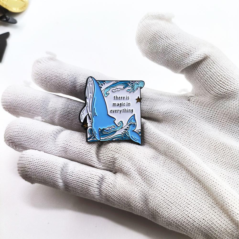 Blue Whale Brooch: Cute Sea Animal Badge for Clothing, Backpacks, and Accessories. Perfect Gift for Friends.