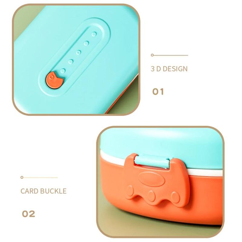 Cartoon Anime Bento Lunch Box Rectangular Leakproof Plastic School Kids Portable Microwave Food Container School Child Lunch Box