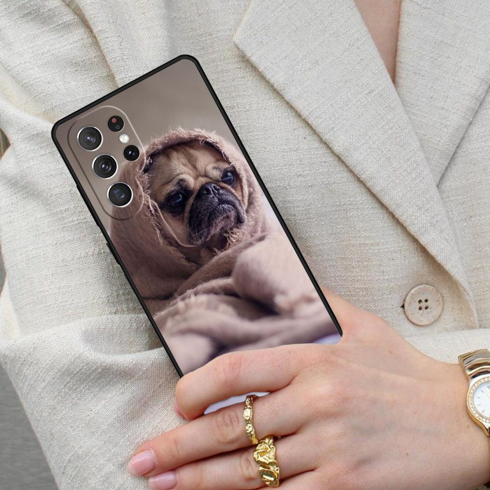 Cute Pug Puppy Beautiful Dog Cell Phone Case for Samsung Galaxy S26 Ultra S25 S24 S23 S22 S21 S20 Note10 Cover