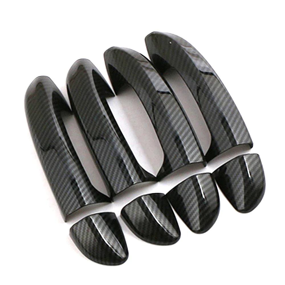 For Volkswagen VW Passat B6 B7 2005-2015 Carbon Fiber Refit Chrome Door Handle Cover Trim Protection Sticker Car Styling