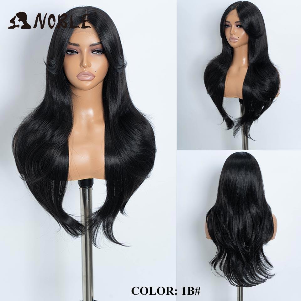 Noble Synthetic Lace Front Wig 26" Straight Ombre Lace Wig Cosplay White Wig Blonde Wigs For Women Lace Wig Synthetic Lace Wig