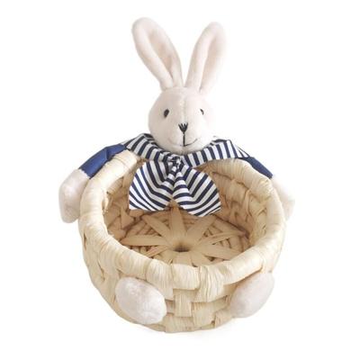 New Straw Woven Handwoven Storage Basket 3 Size Bunny/Bear Easter Egg Basket Stackable Easter Rabbit Decoration Home Furnishings