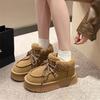 Winter Boots Velvet Snow Boots Thermal Cotton Shoes New Waterproof Platform Bread Shoes Short Boots