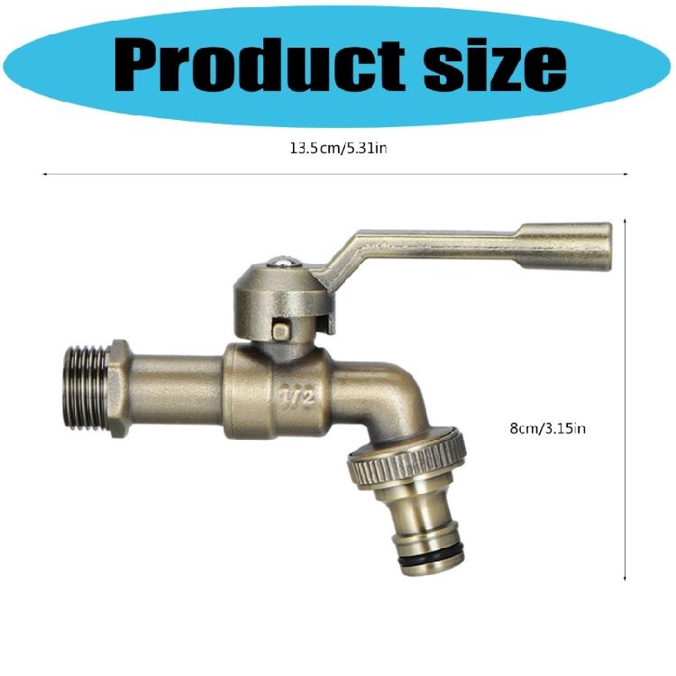 Metal Outdoor Garden Faucet Freeze Resistant Large Water Flows Spigot Easy Installation Strong Garden Water Valves