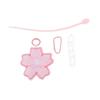 Pink Cherry Blossom Key Chain Fabric Sakura Pendant Cute Flower Key Ring Backpack Charms Car Decoration Bag Accessories