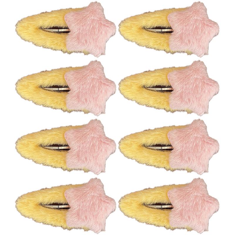 New Sweet Plush Hairpin Women Cute Star Shape Hair Clips Large Side Broken Bangs Bb Clip Fashion Girls Hair Accessories