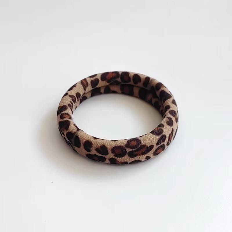 

10 шт. леопардовый принт высокоэластичные резинки для волос резинки для волос высокоэластичные держатели для хвоста для женщин и девочек кольца для волос веревочные аксессуары one size