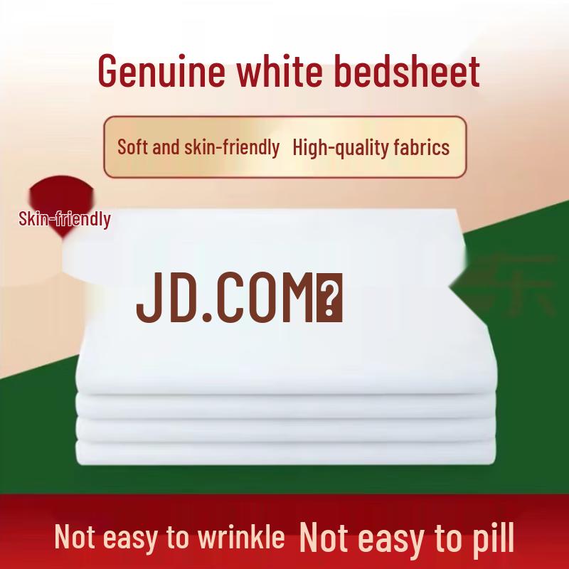 Durable White Dormitory Bed Sheet
