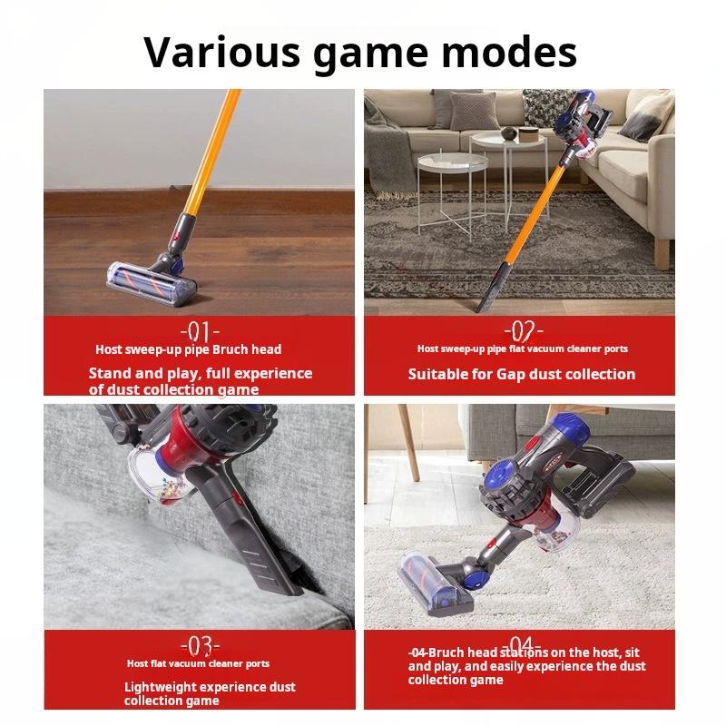 Kids Electric Vacuum Cleaner Simulation Charging Housework Dust Catcher Plaything Kids Learning Educational Role Playing Game Toys