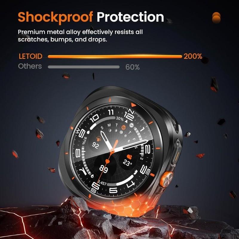 Metal Case+Tempered Glass Film for Samsung Galaxy Watch Ultra 2026 47mm Hard Protective Cover for Galaxy Watch Ultra Accessories