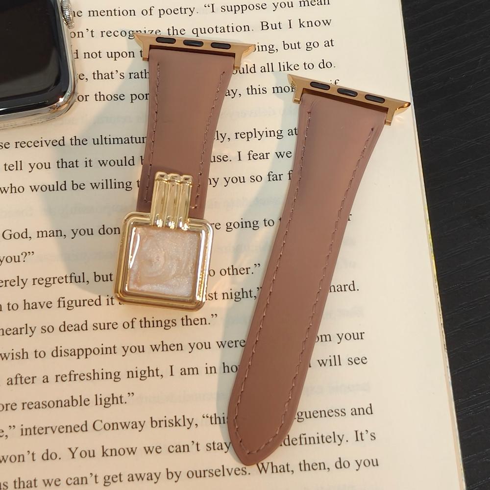 

Женский роскошный кожаный ремешок для Apple Watch Serise11 42мм 46мм Малахитовый ремешок для Iwatch Serise10 9 8 7 6 5 4 Se 3 2 Элегантный браслет Ultra3 49мм Serise11 46mm