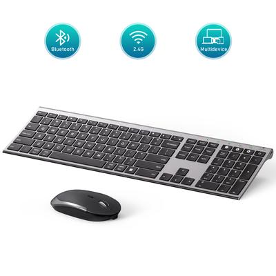 Wireless Bluetooth Keyboard And Mouse Combo Rechargeable 2.4g Keyboards Mice For Windows Android Mac Ios Os