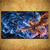 Magic Card Playmat TCG Playmat Ice Fire Phoenix Non-Slip Stitched Edge Mythic Gaming Mats Tapete Magic Mat Card Pad