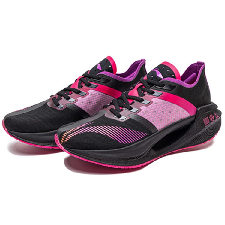 Li Ning Shadow Essential Lightweight Coverage Low Top Running Shoes Women's Black Purple ARHQ258-2
