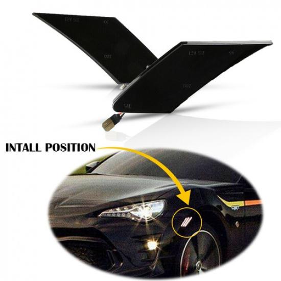 White Turn LED Signal Side Lights Marker for 13-16 Scion FR-S 13-20 Subaru BRZ