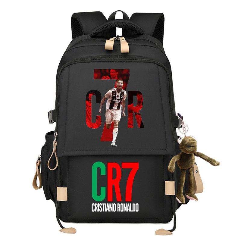 Cartoon Backpack Football Star School Bag Male Female Junior High School Student College Student Campus Backpack