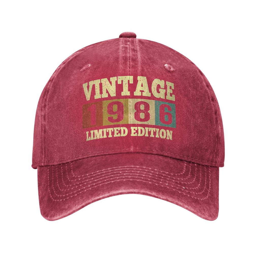 vintage 1986 40th birthday Casual Baseball Cap Spring Trucker Hat Sunscreen Outdoor Snapback Cap Men Streetwear Baseball Caps