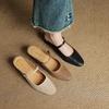 New Square Head Cover Foot Pedal Sandals Summer Bag Head Slippers Women's Beef Tendon Soft Bottom Leather Size Cool Slippers