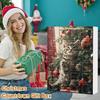 Cat Advent Calendar 24 Days Christmas Cat Countdown Calendar with 24 Pcs 2D Acrylic Cat Hanging Pendants for Cat Lovers