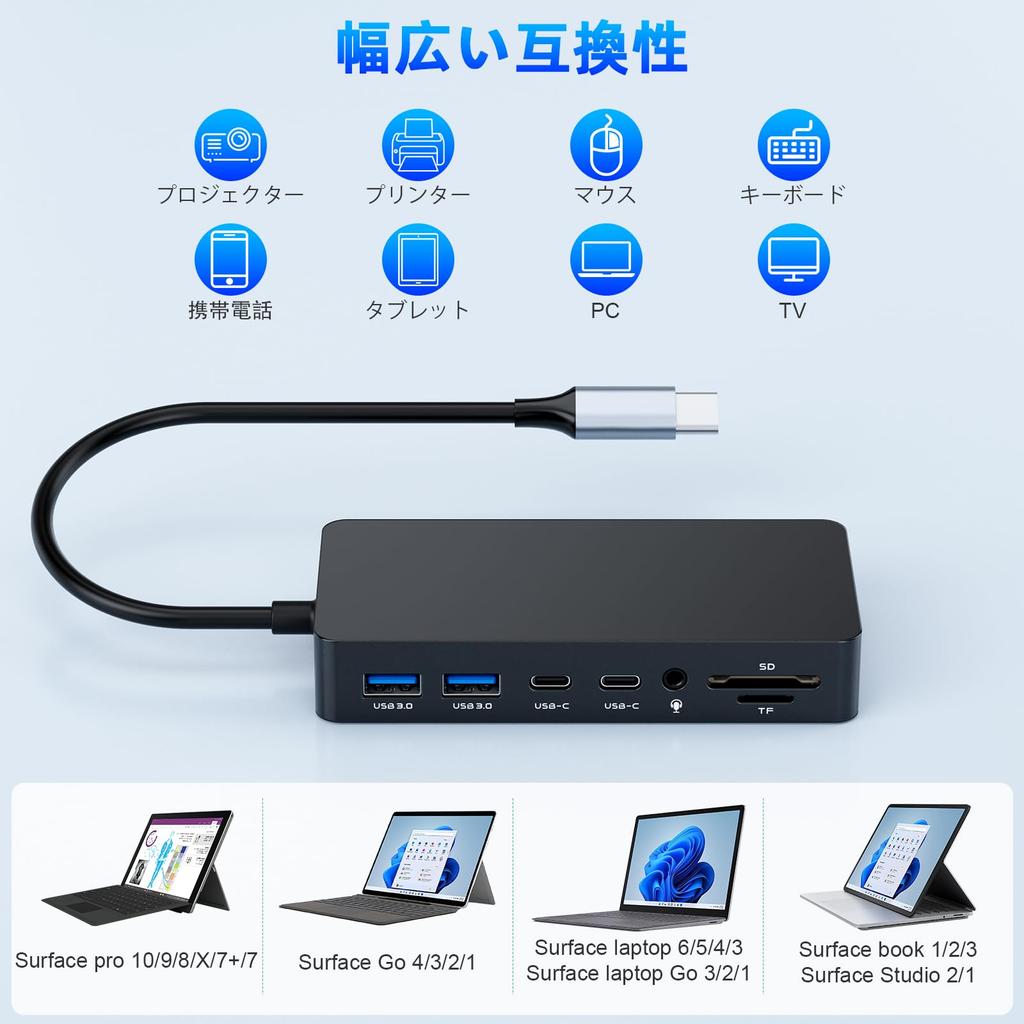 Surface Dock USB C Thunderbolt 4 Surface Dock Triple Display Surface Docking Station Compatible with Surface Pro Surface Laptop Surface Go Surface