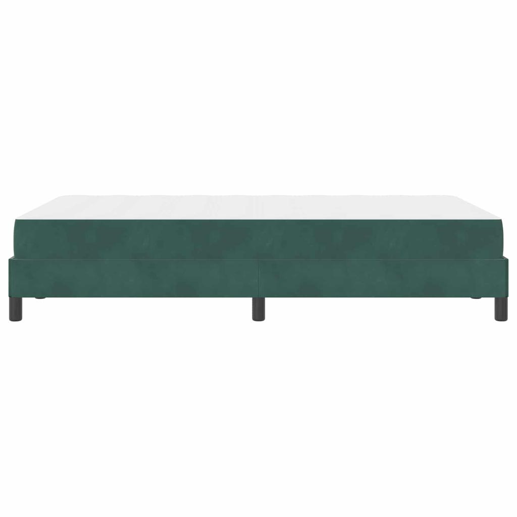 Box Spring Bed with Mattress Dark Green 120 x 190 cm Fabric