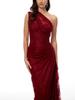 Europäischer & Amerikanischer Stil Damen Ein Schulter Spitze Figurbetont Langarm Kleid
