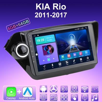 2 DIN Android Carplay Car Radio For KIA Rio 2011-2017 Multimedia Player Head Unit Stereo GPS Navigation BT WIFI 4+64GB