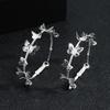 Trendy Round Circle Earrings Elegant Statement Jewelry Creative Butterfly Hoop Earrings  Date Night