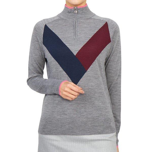 Zippor Golfwear Women S Half Zip Up Knit g4lf22S06a Hgr