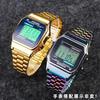 Retro Small Square Metal Watchband For CASIO A159w-n1 A158WA/168 LA670 AE-1200/W-218H/F84 Strap Stainless Steel Bracelet 18mm