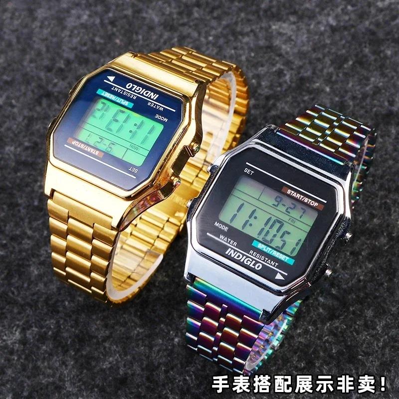 Retro Small Square Metal Watchband For CASIO A159w-n1 A158WA/168 LA670 AE-1200/W-218H/F84 Strap Stainless Steel Bracelet 18mm