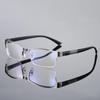 Trend Reading Glasses Men and Women Half Metal Frame Diopters Business Office Men Prescription Glasses  Oculos 0 To +4.0