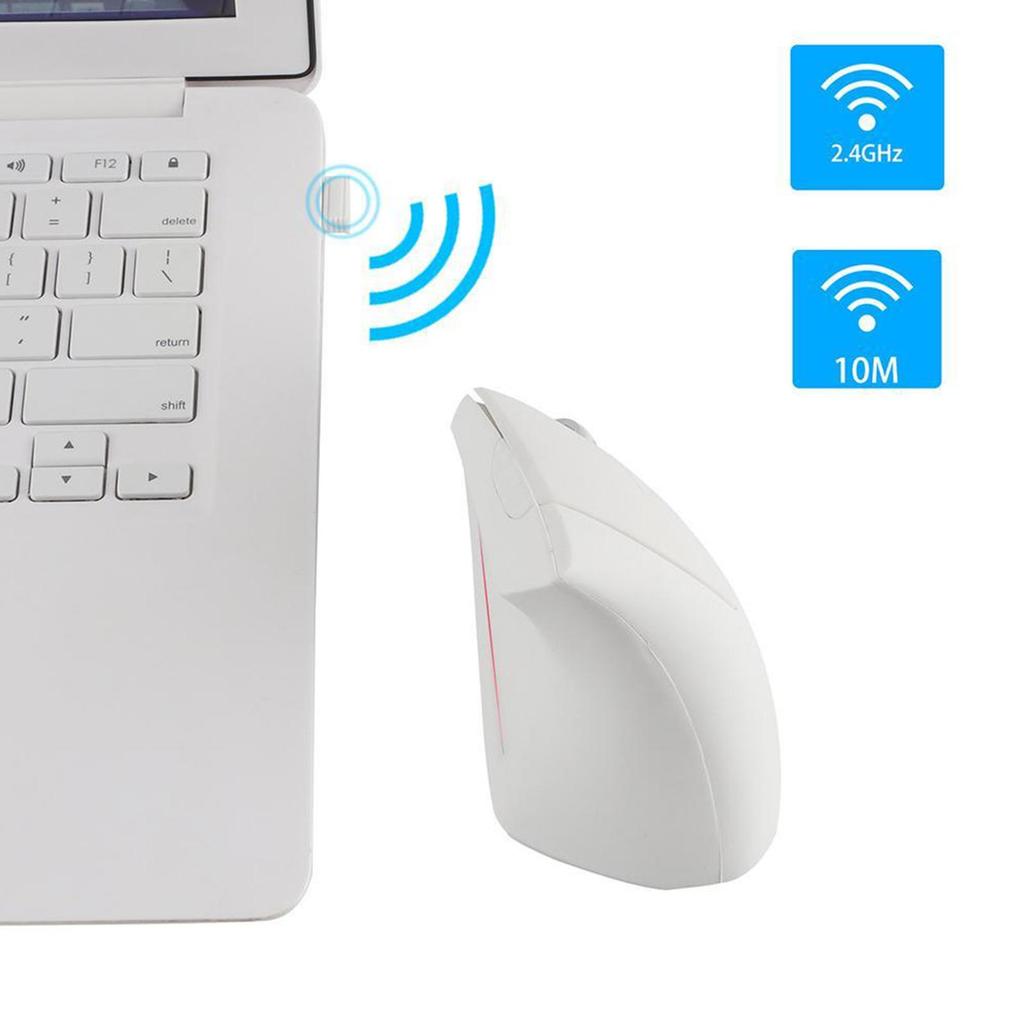 2.4G Wireless Vertical Mouse Battery Powered Vertical Ergonomic Upright Game Mouse Optical Mouse For Computer Laptop Gaming