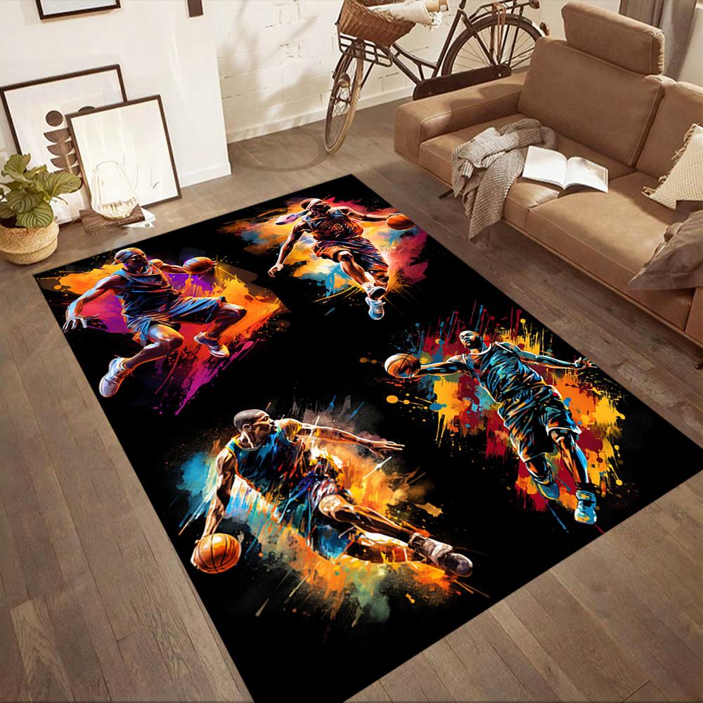 Dynamic Basketball Moves Floor Mats for Living Room, Bedroom and Room Decoration Are Suitable for Gifts.