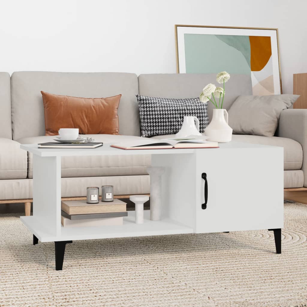 White Coffee Table 90 x 50 x 40 cm Particleboard