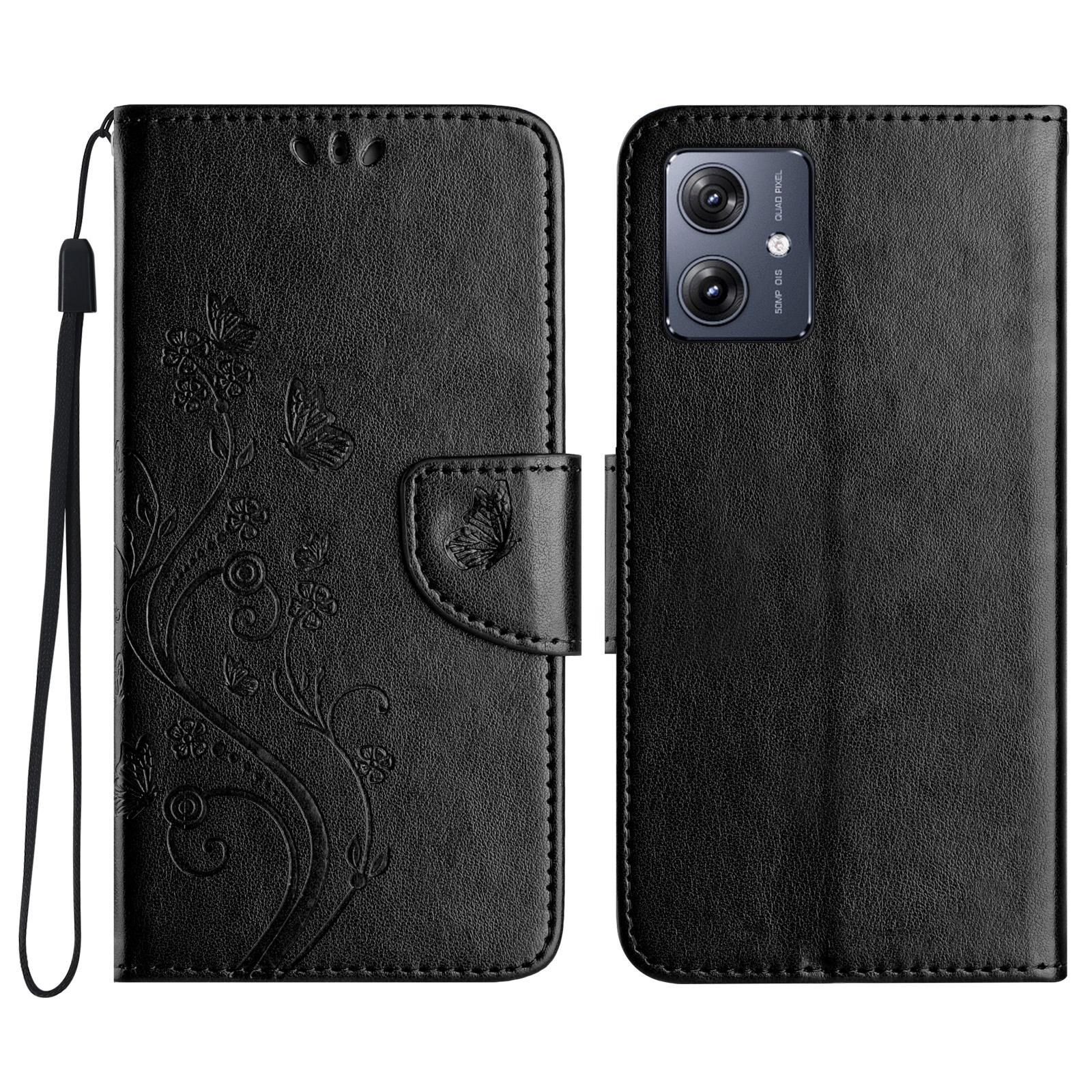 

For Motorola Moto G55 5G Case Imprinted Mini Butterfly Leather Wallet Phone Cover G