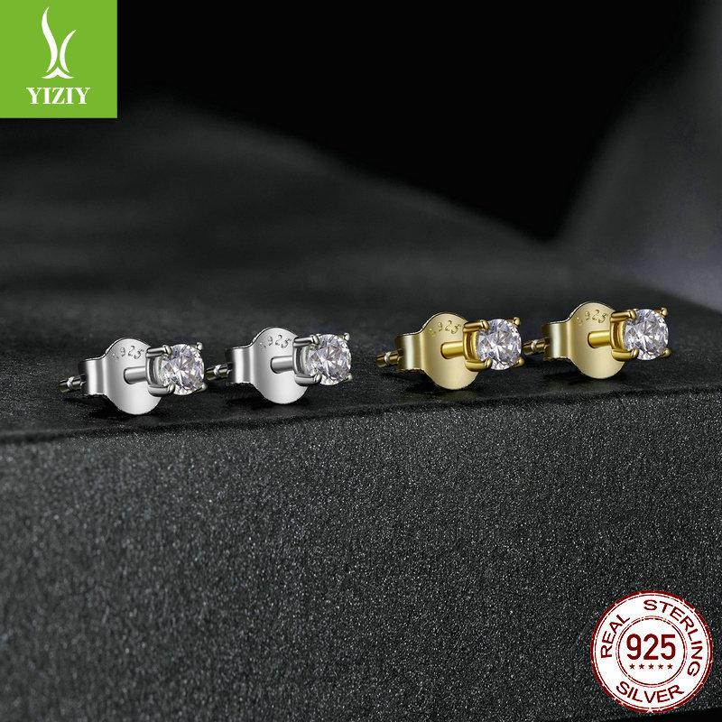 10 Points Four-Claw Moissanite Stud Earrings, Simple And Classic Versatile S925 Sterling Silver Moissanite Earrings.