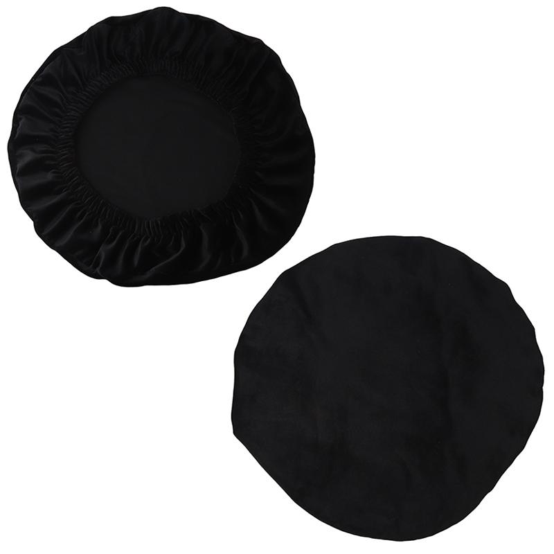 1PC Elastic Machine Washable Stool Cover Office Decor Drawstring Closure Classic Flannel Bedroom Velvet Stretch Living Room Home