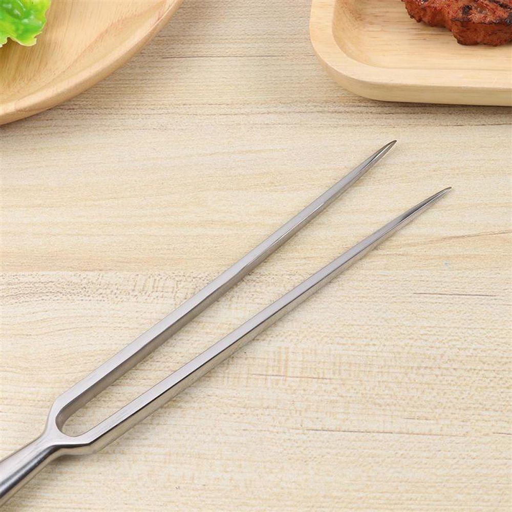 Stainless Steel Roasting Cooking Fish Food BBQ Tool Barbecue Fork Meat Fork Kitchen Accessories