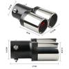 Universal Curved Double Outlet Car Exhaust Trim Muffler Pipe Tail Car Decoration Chrome Tail Pipe Stainless Steel Car Styling