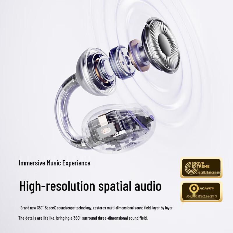 SANAG S6S Open-Ear Clip-On Bone Conduction Sports Headset